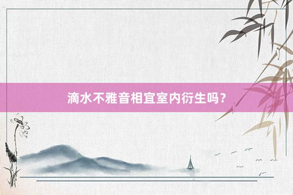 滴水不雅音相宜室内衍生吗？